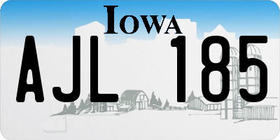 IA license plate AJL185