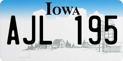 IA license plate AJL195