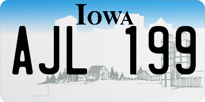 IA license plate AJL199