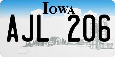 IA license plate AJL206