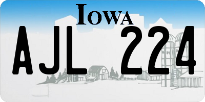 IA license plate AJL224