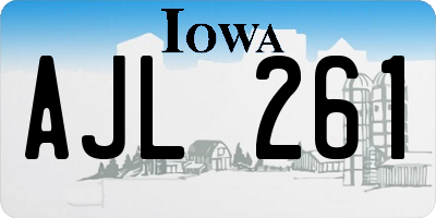 IA license plate AJL261