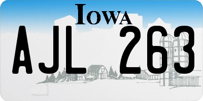 IA license plate AJL263