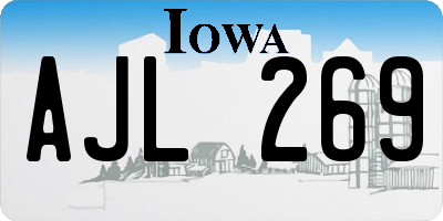 IA license plate AJL269