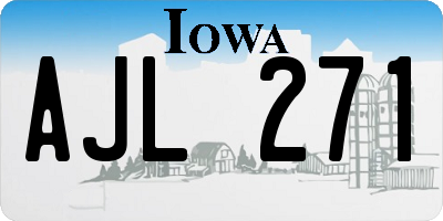 IA license plate AJL271