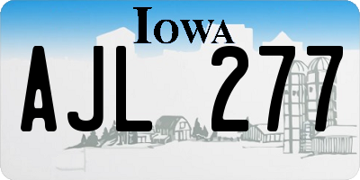 IA license plate AJL277