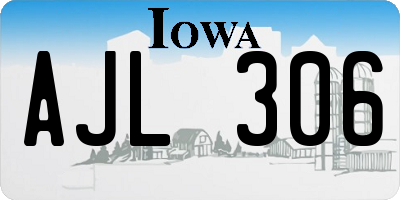 IA license plate AJL306