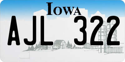 IA license plate AJL322