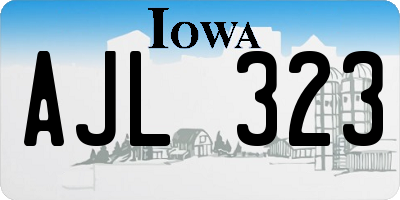 IA license plate AJL323