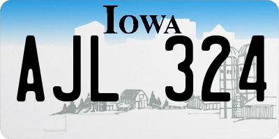 IA license plate AJL324