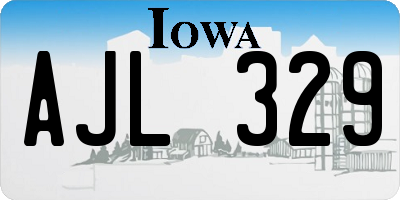 IA license plate AJL329