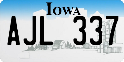 IA license plate AJL337