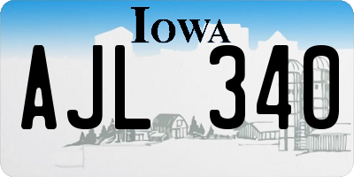IA license plate AJL340