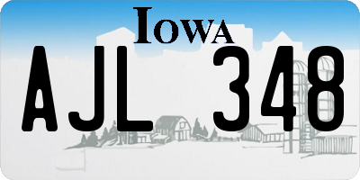 IA license plate AJL348