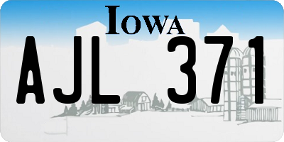 IA license plate AJL371