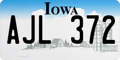 IA license plate AJL372
