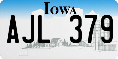 IA license plate AJL379