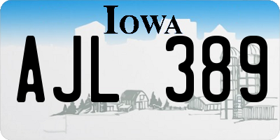IA license plate AJL389