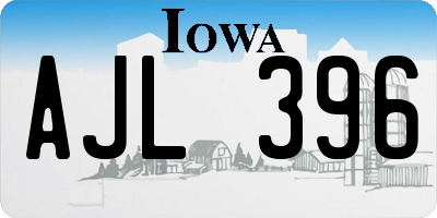 IA license plate AJL396