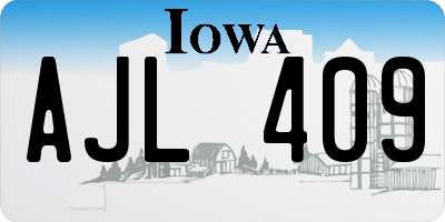 IA license plate AJL409