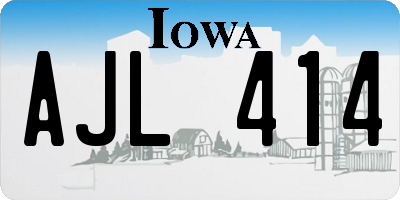 IA license plate AJL414