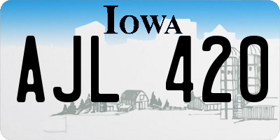 IA license plate AJL420