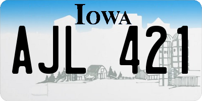 IA license plate AJL421
