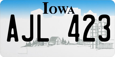 IA license plate AJL423