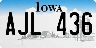 IA license plate AJL436