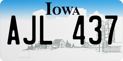 IA license plate AJL437