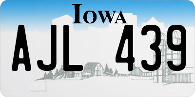 IA license plate AJL439