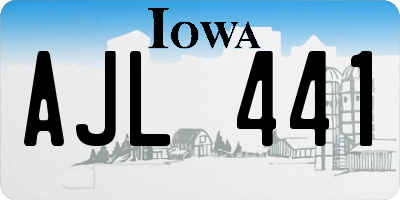 IA license plate AJL441