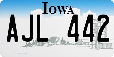 IA license plate AJL442
