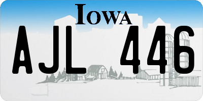 IA license plate AJL446