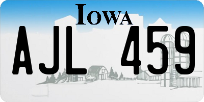 IA license plate AJL459