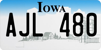 IA license plate AJL480