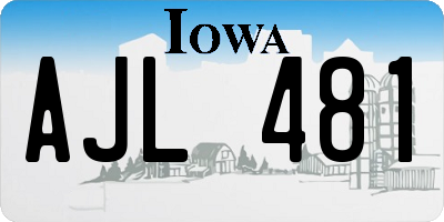 IA license plate AJL481