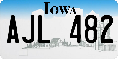 IA license plate AJL482