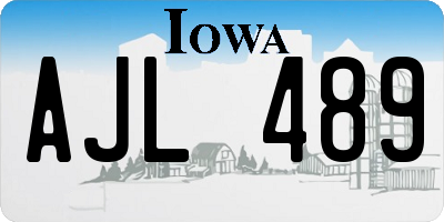 IA license plate AJL489