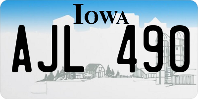 IA license plate AJL490