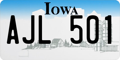 IA license plate AJL501