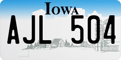 IA license plate AJL504