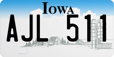 IA license plate AJL511