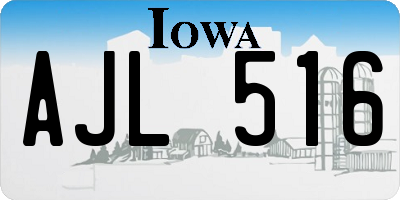 IA license plate AJL516
