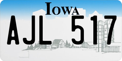 IA license plate AJL517