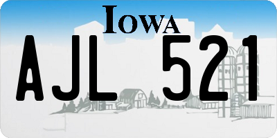 IA license plate AJL521