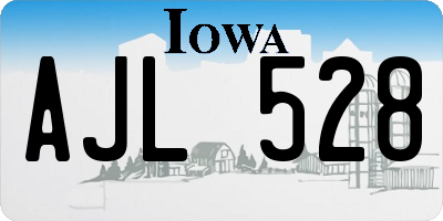 IA license plate AJL528