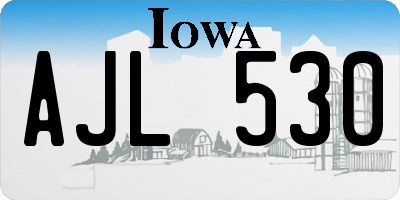 IA license plate AJL530