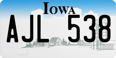 IA license plate AJL538