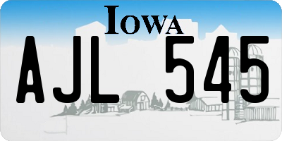 IA license plate AJL545
